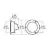 Peterson M194FA Led Marker/ Clearance, P2, Round, Amp, W/ Flange, 2.0″, Amber, Bulk Pack