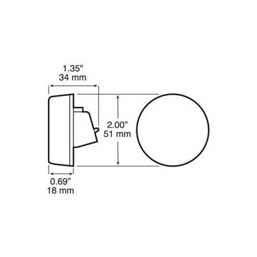 Peterson M194A Led Marker/ Clearance, P2, Round, Amp, 2.0″, Amber, Bulk Pack
