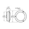 Peterson M163FR Led Marker/ Clearance, Pc-Rated, Round, Flange, 2.5″, Red, Bulk Pack