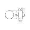 Peterson M209R-MV Led Marker/Clearance Pc-Rated, 2″ Round, Multivolt, Amp, Red, Bulk Pack
