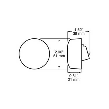 Peterson 209R Led Marker/Clearance Pc-Rated, Round Amp 2″