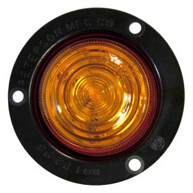 Peterson 199FA Led Marker/ Clearance, Pc-Rated, Round, Flange, 2.0″, Amber, Poly Pack