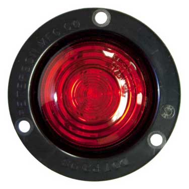 Peterson P209FR-MV Led Marker/Clearance Pc-Rated, 2″ Round Amp W/ Flange, Multivolt, Red, Poly Pack