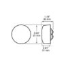 Peterson M165A Led Marker/ Clearance, Pc-Rated, Round, 2″, Amber, Bulk Pack