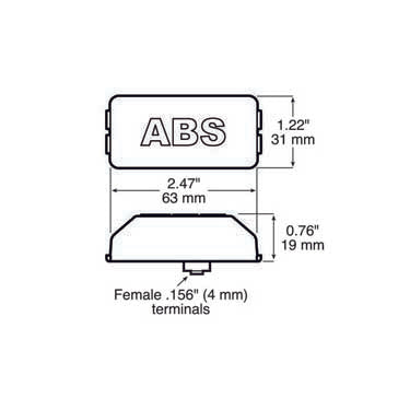 Peterson 203ABS Led Abs Malfunction Light, Rectangular 2.48″X1.2″, Poly Bag