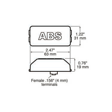 Peterson M203ABS Led Abs Malfunction Light, Rectangular 2.48″X1.2″, Bulk Pack