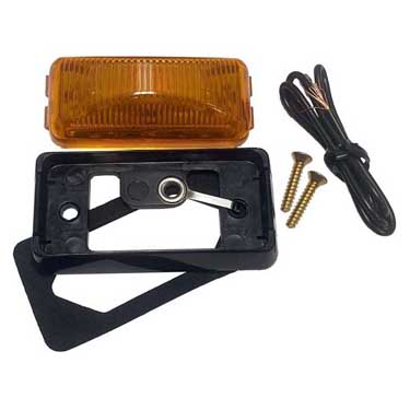 Peterson V203BKA Led Marker/ Clearance, Pc-Rated, Rectangular, Kit, 2.48″X1.2″, Amber, Black Bracket, Viz Pack