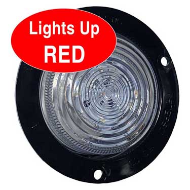 Peterson M207FCR Led Marker/Clearance Pc-Rated, Round Clear Lens Amp W/ Flange 2.5″