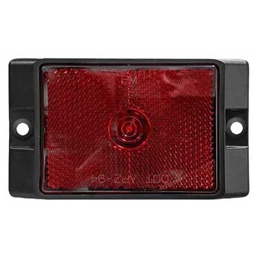 Peterson M215R Led Marker/ Clearance, P2, Rectangular, Reflex, 3.94″X1.13″, Red, Bulk Pack