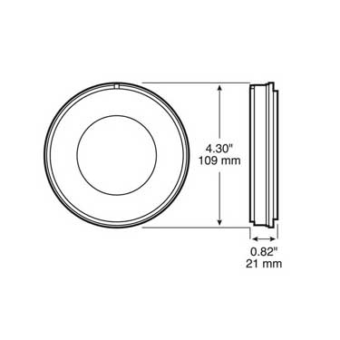 Peterson 2217A-R Led Stop/Turn/Tail, Light, Round, Ece, Grommet-Mount 4″ Multi-Volt, Amber + Red, Bulk Pack