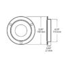 Peterson 2218A-R Led Stop/Turn/Tail, Light, Round, Ece, Flange-Mount 4″ Multi-Volt, Amber + Red, Bulk Pack