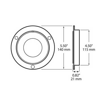 Peterson 2218A-R Led Stop/Turn/Tail, Light, Round, Ece, Flange-Mount 4″ Multi-Volt, Amber + Red, Bulk Pack