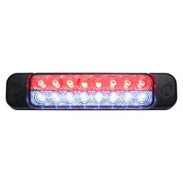 Peterson 2291F-C Led Combination Fog/ Reverse, Rectangular, Clear Lens, Multi-Volt, White + Red, Poly Bag