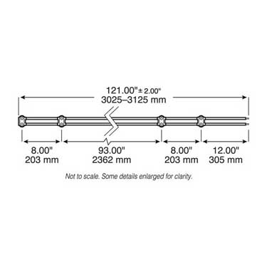 Peterson B2412 Wire Harness, Front Marker, 4 Plug, 120″, Bulk Pack