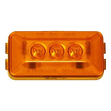 Peterson M253A Led Marker/ Clearance, P2, Rectangular, W/ Auxiliary Function, 2.5″X1.21″, Amber, Bulk Pack