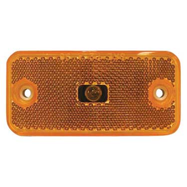 Peterson M2548A Incandescent Marker/ Clearance, P2, Rectangular, W/ Reflex, 3.875″X1.875″, Amber, Bulk Pack
