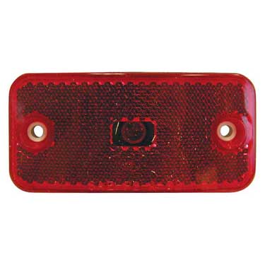 Peterson M2548R Incandescent Marker/ Clearance, P2, Rectangular, W/ Reflex, 3.875″X1.875″, Red, Bulk Pack
