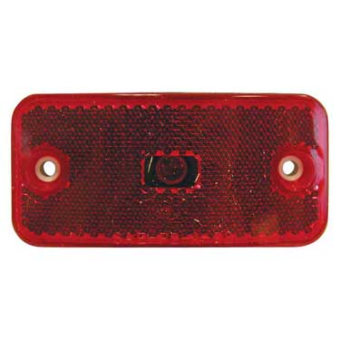 Peterson V2548R Incandescent Marker/ Clearance, P2, Rectangular, W/ Reflex, 3.875″X1.875″, Red, Viz Pack