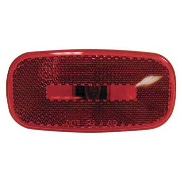 Peterson V2549R Incandescent Marker/ Clearance, P2, Rectangular, W/ Reflex, 4.0625″X2″, Red, Viz Pack