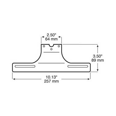 Peterson V25900-09 Bracket, Universal, Rvlicense Plate, 10.125″X3.5″, Viz Pack