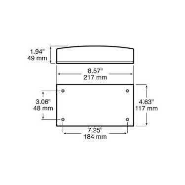 Peterson V25911 Incandescent Stop/Turn/Tail, Rectangular, Rv, W/ Reflex, 8.5625″X4.625″, Red, Viz Pack