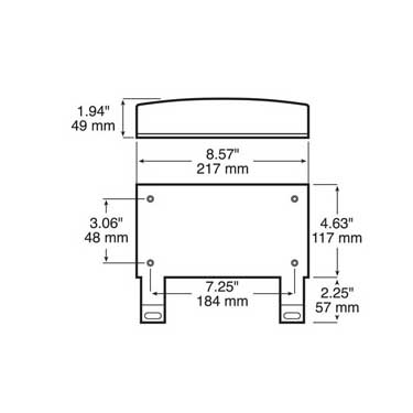 Peterson V25914 Incandescent Stop/Turn/Tail, Rectangular, Rv W/ Reflex W/ License Light & Bracket & Back-Up 8.5625″X4.625″, Red + White, Viz Pack