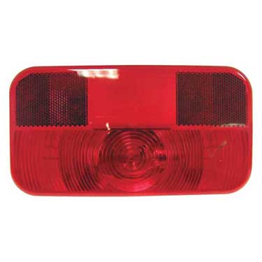 Peterson V25921 Incandescent Stop/Turn/Tail, Rectangular, Rv, W/ Reflex, 8.5625″X3.125″, Red, Viz Pack