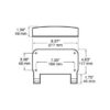 Peterson V25923 Incandescent Stop/Turn/Tail, Rectangular, Rv W/ Reflex W/ License Light & Bracket 8.5625″X4.625″, Red + White, Viz Pack