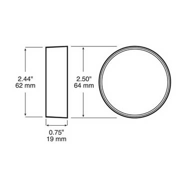 Peterson 272KA Led Auxiliary Tunnel Light, Round, Kit, 2.5″, Amber, Poly Bag