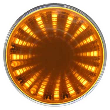 Peterson 274KA Led Auxiliary Tunnel Light, Round, Kit, 2″, Amber, Poly Bag