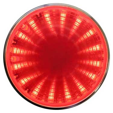 Peterson 274KR Led Auxiliary Tunnel Light Hardwired Round, Kit 2″, Red, Poly Bag