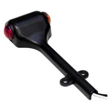 Peterson M277KL Led Marker/ Clearance, P2, Round, Fender Mount Kit, Road, 0.75″, Red + Amber, Bulk Pack