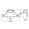 Peterson M290B-P Led License Light, Oval, W/ Poly Bracket 3″X 1.23″, White, Bulk Pack