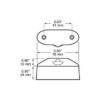 Peterson P290C-P Led License, Top Mount, Oval, Single Diode, 3″X1.23″, White, Pl10 Plug, Poly Bag