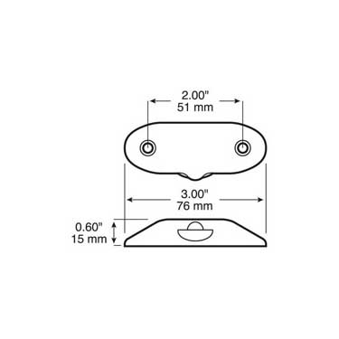 Peterson 290-BT2 Led Utility, Oval, Single Diode, W/ .180 Bullet 3″X1.23″, White, Poly Bag