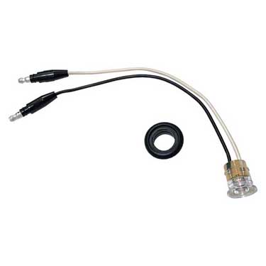 Peterson M291C-BT2 Led License Light, Stripped 8″ Leads, Single Diode W/ .180 Bullets, 0.75″, White, Bulk Pack
