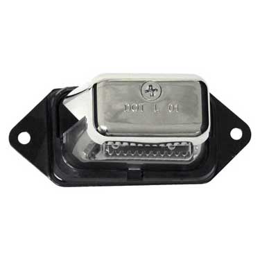 Peterson M296XC Led License Light, Oblong, Chrome, 4″X1.63″, White, Bulk Pack