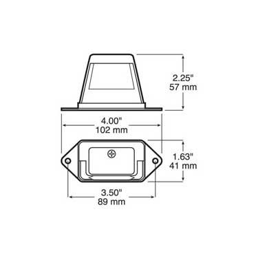 Peterson M296XC Led License Light, Oblong, Chrome, 4″X1.63″, White, Bulk Pack