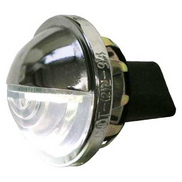 Peterson 298C Led License Light, Round, Chrome, 1.50″ Dia., White, Poly Pack