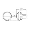 Peterson M298C Led License Light, Round, Chrome, 1.50″ Dia., White, Bulk Pack