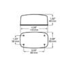 Peterson M393C Incandescent Backup, Rectangular, 4.563″X2.50″, White, Mfg Pack
