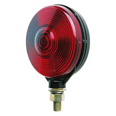 Peterson 313-2 Incandescent Stop/Turn/Tail, Single-Face, Round, Red, 4.125″, Red, Poly Bag