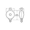 Peterson M313-2 Incandescent Stop/Turn/Tail, Single-Face, Round, Red, 4.125″, Red, Bulk Pack