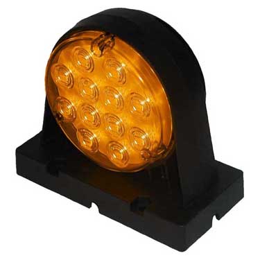 Peterson 319AA Led Turn/ Warning Light, 2-Sided Round, Stripped Wires 6.06″X5.42″, Amber, Bulk Pack