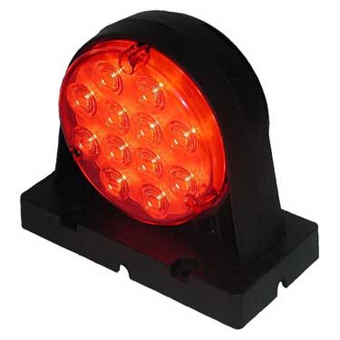 Peterson 319R Led Stop/Turn/Tail, & Warning, Round, Stripped Wires, 6.06″X5.42″, Red, Bulk Pack