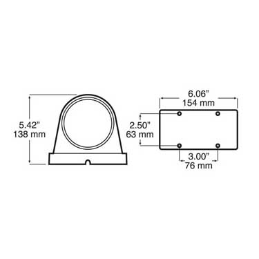 Peterson 319AA Led Turn/ Warning Light, 2-Sided Round, Stripped Wires 6.06″X5.42″, Amber, Bulk Pack