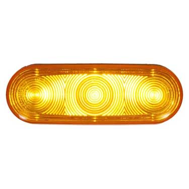 Peterson M320A Led Turn Signal, Oval, W/ Amp, 6″, Amber, Bulk Pack