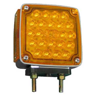 Peterson V327AA Led Park/ Turn Signal, W/ Side Marker, Rectangular, Amber/Amber, 4.72″X4.59″, Amber, Viz Pack