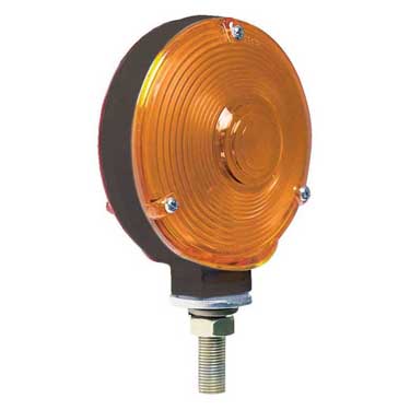 Peterson M335-2-BT2 Incandescent Turn Signal Amber/Red, Round, Double-Face W/ .180 Bullets, Red + Amber, Bulk Pack