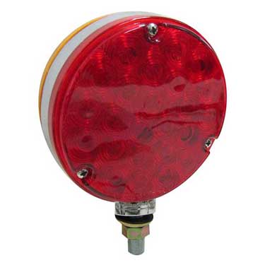 Peterson M338-2 Led Park & Turn, Round, Double-Face, 4.20″, Amber + Red, Bulk Pack